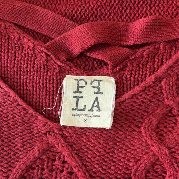 PPLA INDIGO SWEATER IN BURGUNDY size Small - Picture 7 of 7